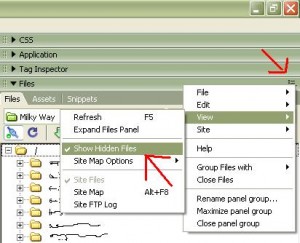 How to Show .htaccess & other hidden files in Dreamweaver
